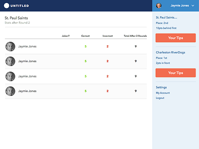 Footing Tipping Summary UI