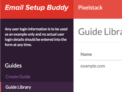 EmailSetupBuddy Sidebar Colour Update flat sidebar webapp