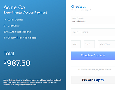 Daily UI - Day 002 (Credit Card Form) checkout credit card daily ui dailyui form