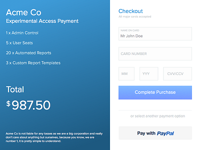 Daily UI - Day 002 (Credit Card Form)