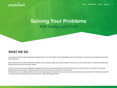 Pixelstack Rebuild - Prototype 1 homepage landing page website