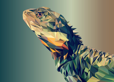 lizard poly art 3d animation app branding design graphic design illustration logo ui vector