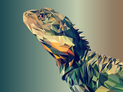 lizard poly art