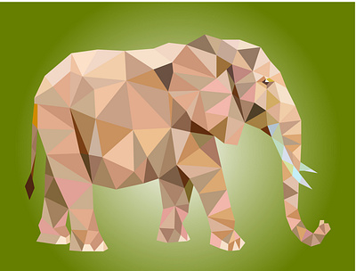 elephant poly art 3d animation app branding design graphic design illustration logo ui vector