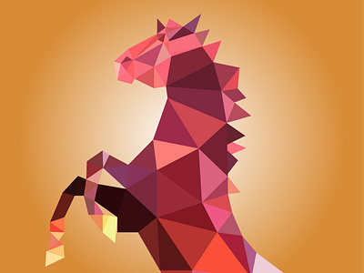 horse poly art