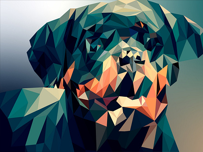 dog poly art 3d animation app branding design graphic design illustration logo motion graphics ui vector