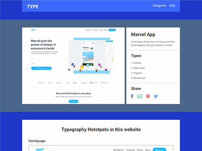Typography Inspiration Details Page