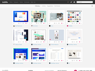 Daily design clone 02 --- Dribbble Homepage in Figma clone copy design figma ui ux web