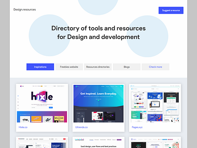 Personal Design Reource Website design resource ui