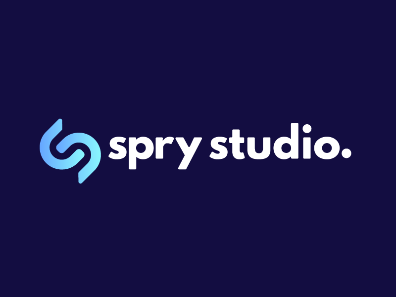Spry Studio blue brand branding concept creative design illustration logo typography vector