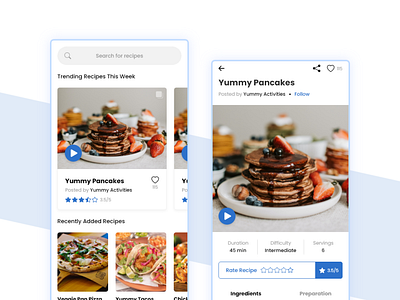Food Recipe App app graphic design mobileapp ui ux