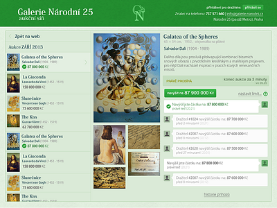 Art online auction app / bidding detail art auction web webapp