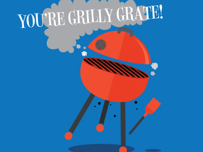 Grill barbeque crap darn design grill illustration smoke summer