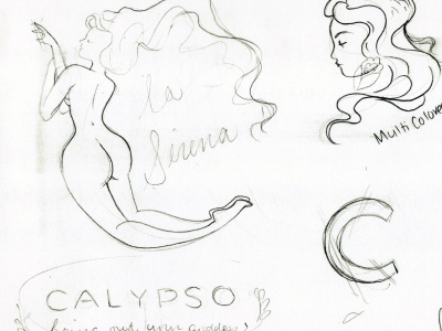 Calypso Doodle butts buttsformoney calypso concept drawing mermaid odyssey sketch