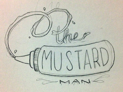 Mustard Man concept 2 condiment hamburger hot dog mustard