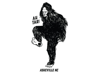 Tarheels - Asheville, NC asheville bigfoot illustration nc north carolina sasquatch tarheel tarheels