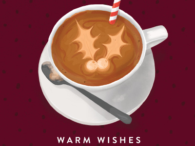 Warm Wishes barista christmas coffee dish holiday latte latte art mug peppermint