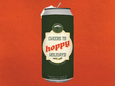 Hoppy Holidays alcohol beer beer can can hops