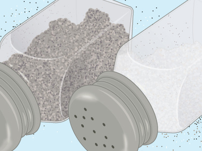 Salt & Peppa's Here illustration pepper salt shaker vector