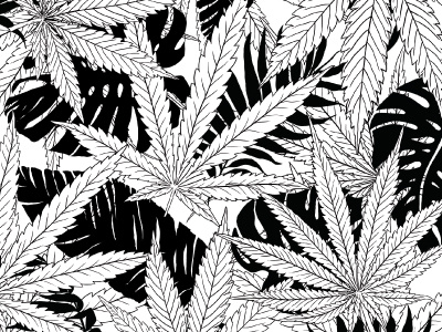 Tropical Pot Pattern cannabis marijuana pattern pot tropical weed