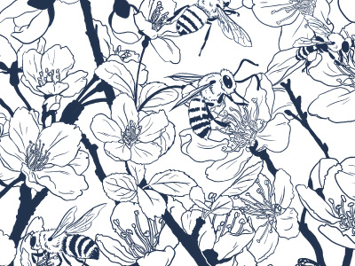 Bees and Blossoms Pattern