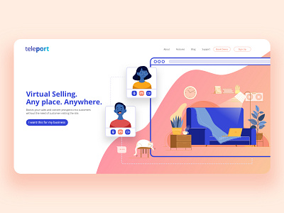 Product Landing Page branding character crm enterprise gradient homepage illustration landing page product design saas landing page saas website sales startup ui webdesig website design