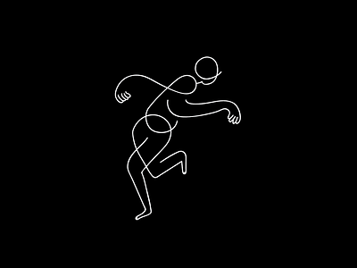 Dance character icon illustration line
