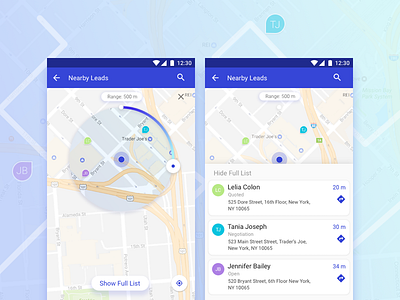 CRM App- Nearby Leads