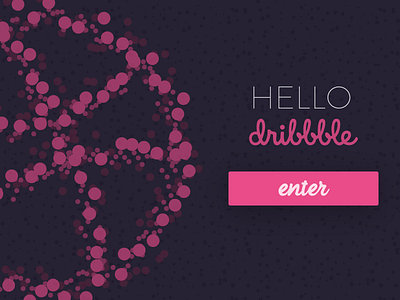 Hello Dribbble debut first shot hello hello dribbble pink space ui