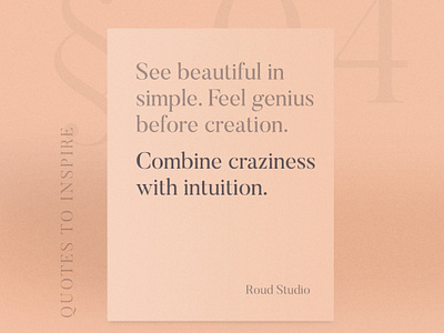 See beautiful in simple. Feel genius before creation. artwork illustration quotation quote