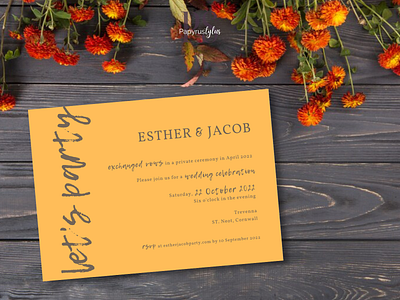 Eye-catching Wedding Invitation bold bold and typographic eye catching invitations landscape invitation light orange modern state of art stylish templates wedding card wedding invitation wedding invitation template wedding invitations weddings