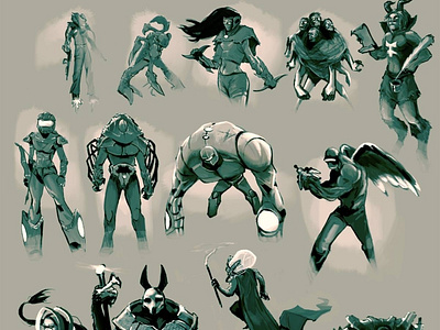 Fantasy Space Opera Character Designs