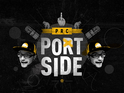 PRC Portside Intro aftereffects animation beer beer can black greyscale intro middle finger motion design rat skate skateboard skateboarding typography yellow