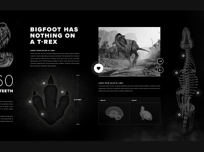 Tyrant Lizard King concept design dinosaur interaction interaction design interface navigation t rex typography ui ux
