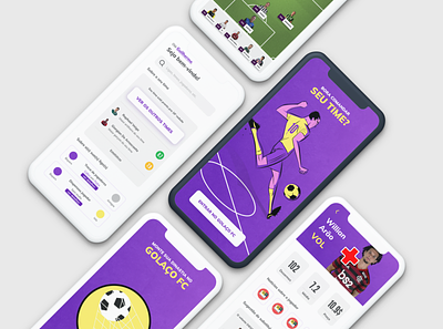 [UI Concept] Brazilian Fantasy Football app brazil concept dynasty fantasy fantasy football football game graphic design mockup ui