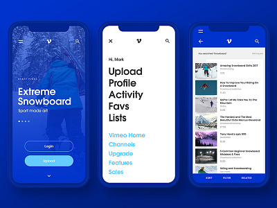 Vimeo concept - Mobile