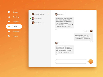 Corporate Social App chat chat app concept corporate app social ui user interface visual design