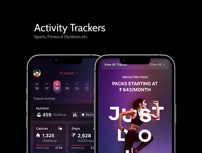 Activity Tracker app design phone ui