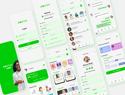 Doctor Meeting Mobile App app design ui ux vector