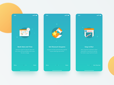 Onboarding - MParking app 2018 get started icons illustration iphone mobile app mobile ui onboarding ui webapp welcome