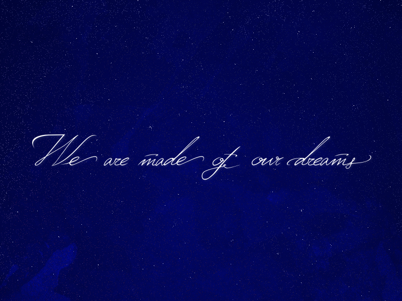 Dreams in the night calligraphy dream hand lettering lettering night shakespeare sky sleep text animation typography