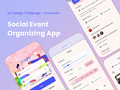 UX Design Challenge - Social Event Organizing App