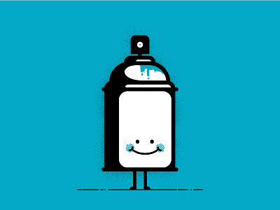 Mr Spray Can character illustration simple vector