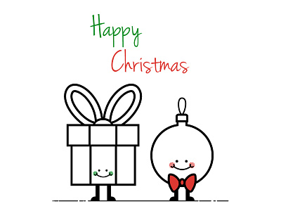 Christmas character illustration simple vector