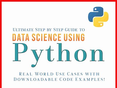 (BOOKS)-Ultimate Step by Step Guide to Data Science Using Python app book books branding design download ebook illustration logo ui