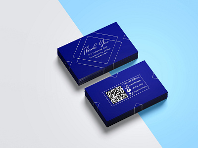 Navy Business Card graphic design