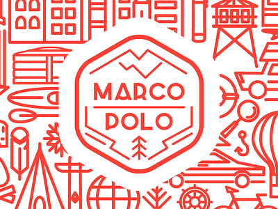 Marco Polo - Travel Agency Concept into the wild logo pattern travel agency vector