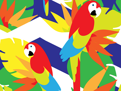 Tropical Treat parrot pattern tropical vector vivid