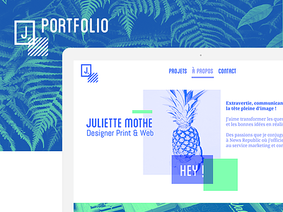 Personal Branding colors interface portfolio tropical ui webdesign