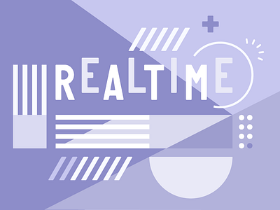 R E A L T I M E layout movement purple real time shapes vector